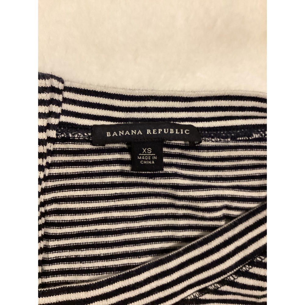 Banana Republic Striped Boatneck 3/4 Sleeve‎ Dress Navy White XS - Picture 6 of 6